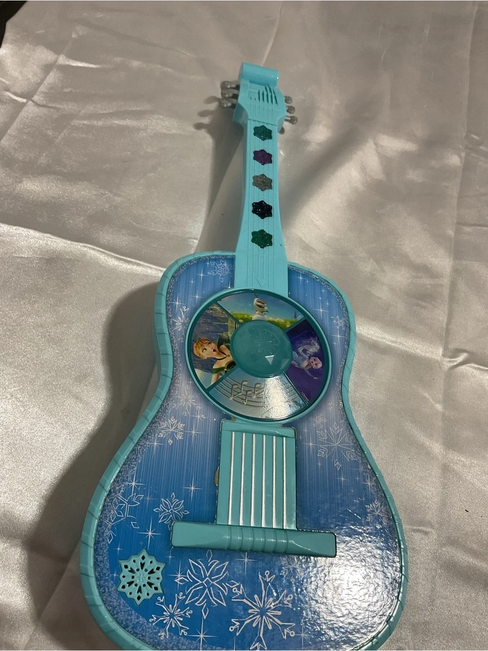 Kids Toy Acoustic Guitar - Light Blue Frozen-Themed Design